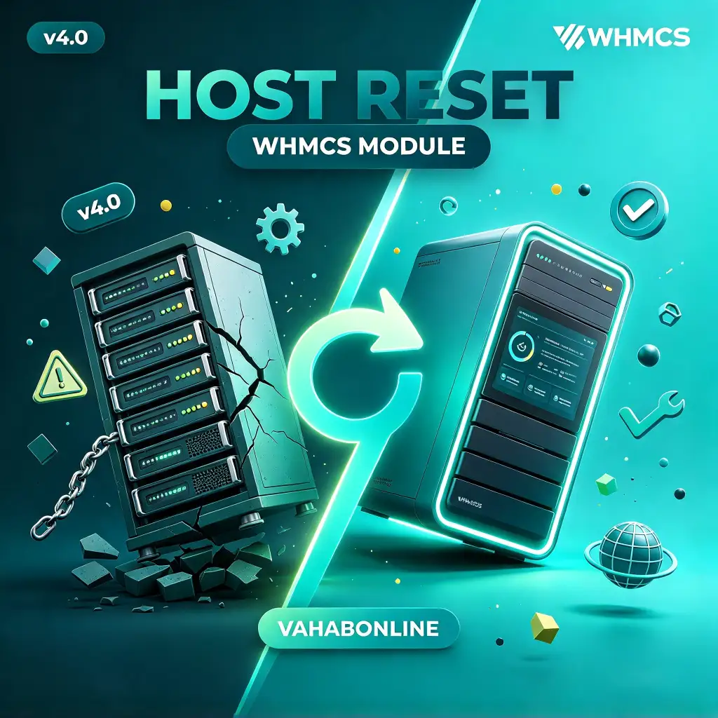 ماژول whmcs ریست هاست و تغییر دامنه