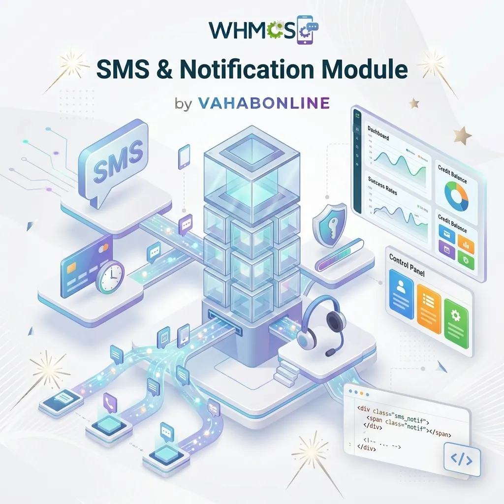 ماژول پیام کوتاه و آگاه سازی WHMCS – اختصاصی وهاب آنلاین